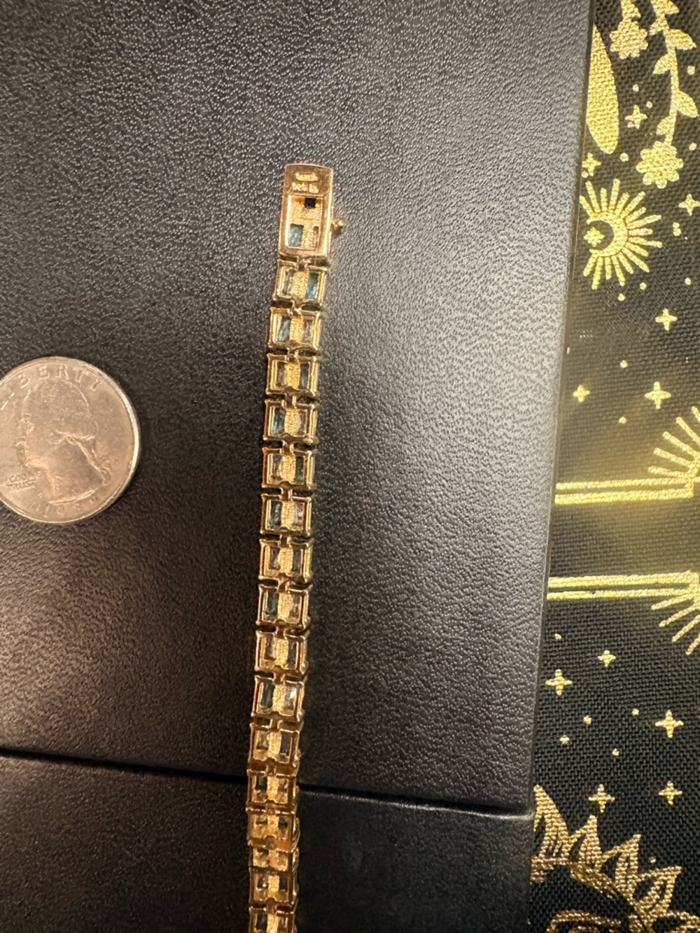 .925 Gold Vermeil 2-Row CZ Tennis Bracelet - Picture 5 of 5